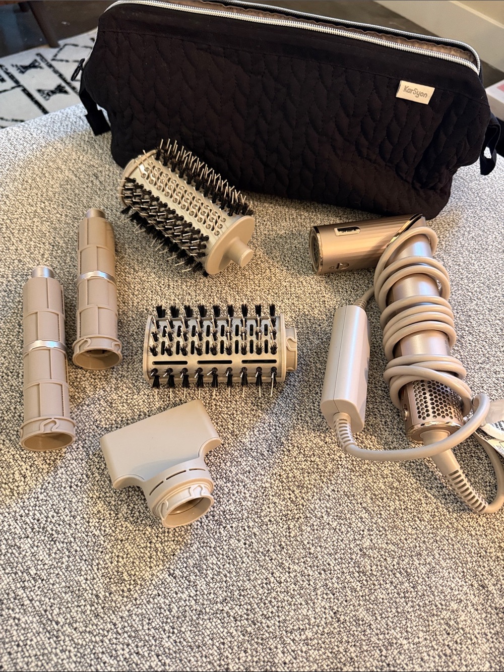 Shark Beige Multi-Tool Hair Styler Set with Travel Pouch